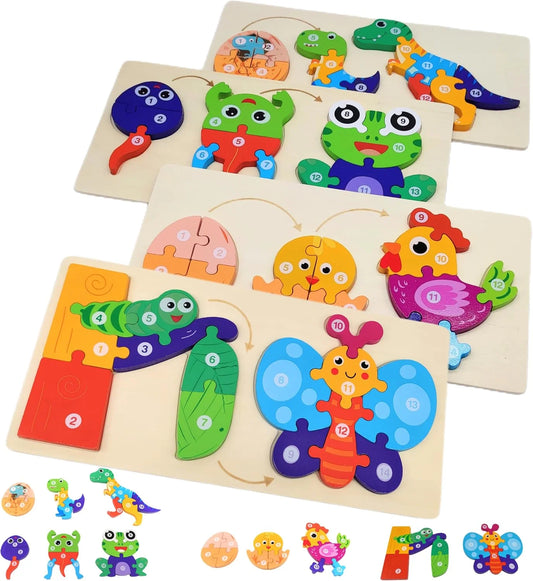 CN -14478 Animla random wooden Puzzle toy