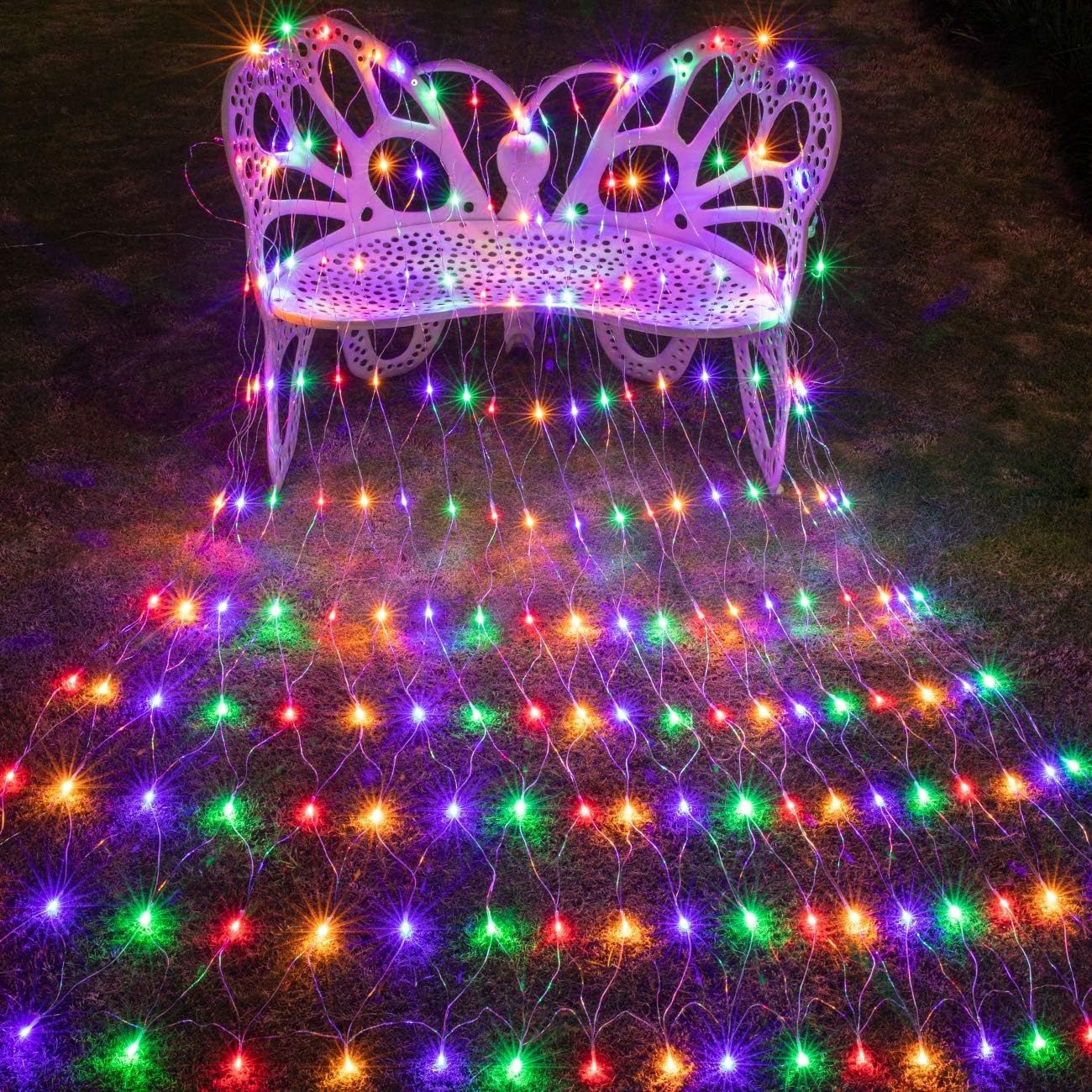 YGD-44  LED Net Mesh String Lights, 6.6Ft X 6.6Ft, 144 LEDs, 8 Modes Diwali Decor with Diwali Lights for Home Decoration! LED Diwali Light, LED Lights for Home Decoration (Multi Net Light)