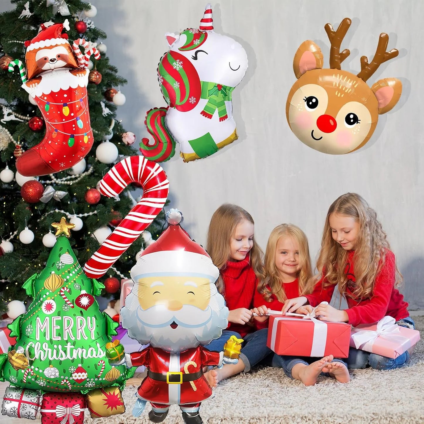 8064 Decoration Foil Santa Balloons 48*81 cm