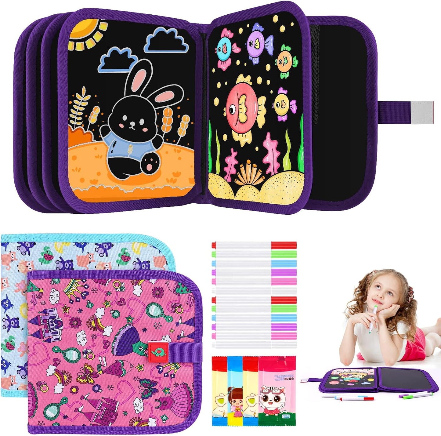 10313 Erasable Drawing Pad, Drawing book for Kids