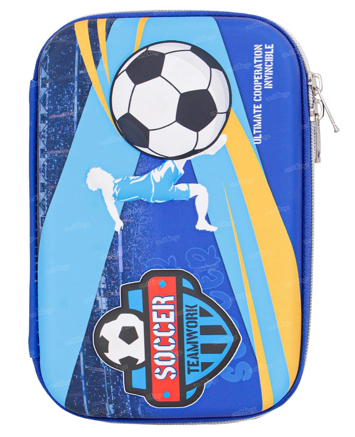51098 Pencil Pouch for Kids Large Capacity Soccer Design Pencil Box Case for Boys {Random Design}