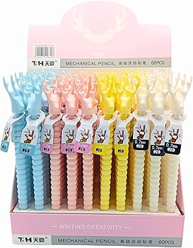 9856 {Pack of 6} Cutest Little Cartoon Look Mechanical 0.5mm Pencils Stationery Pencils Supplies {Random Design}