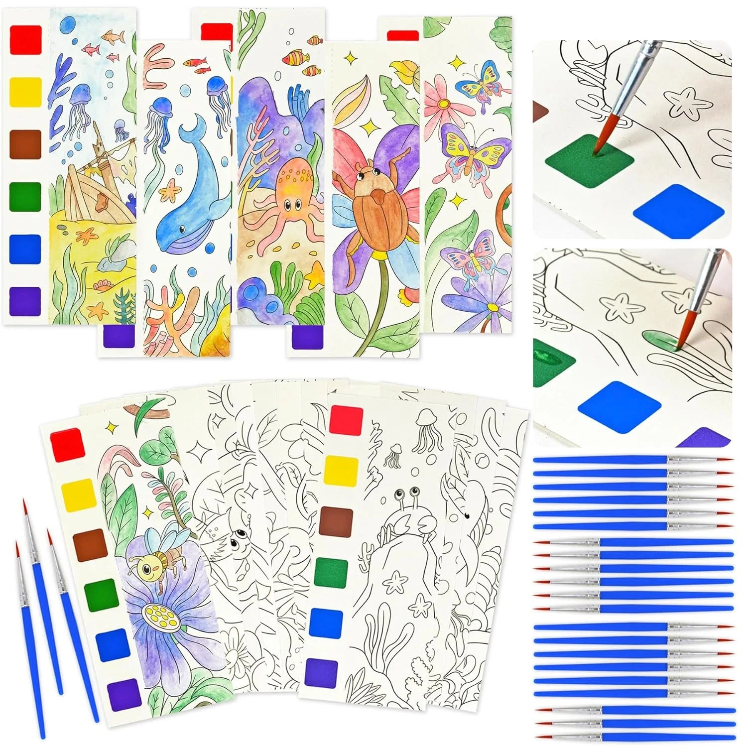 8522 12 pages per book water colouring book