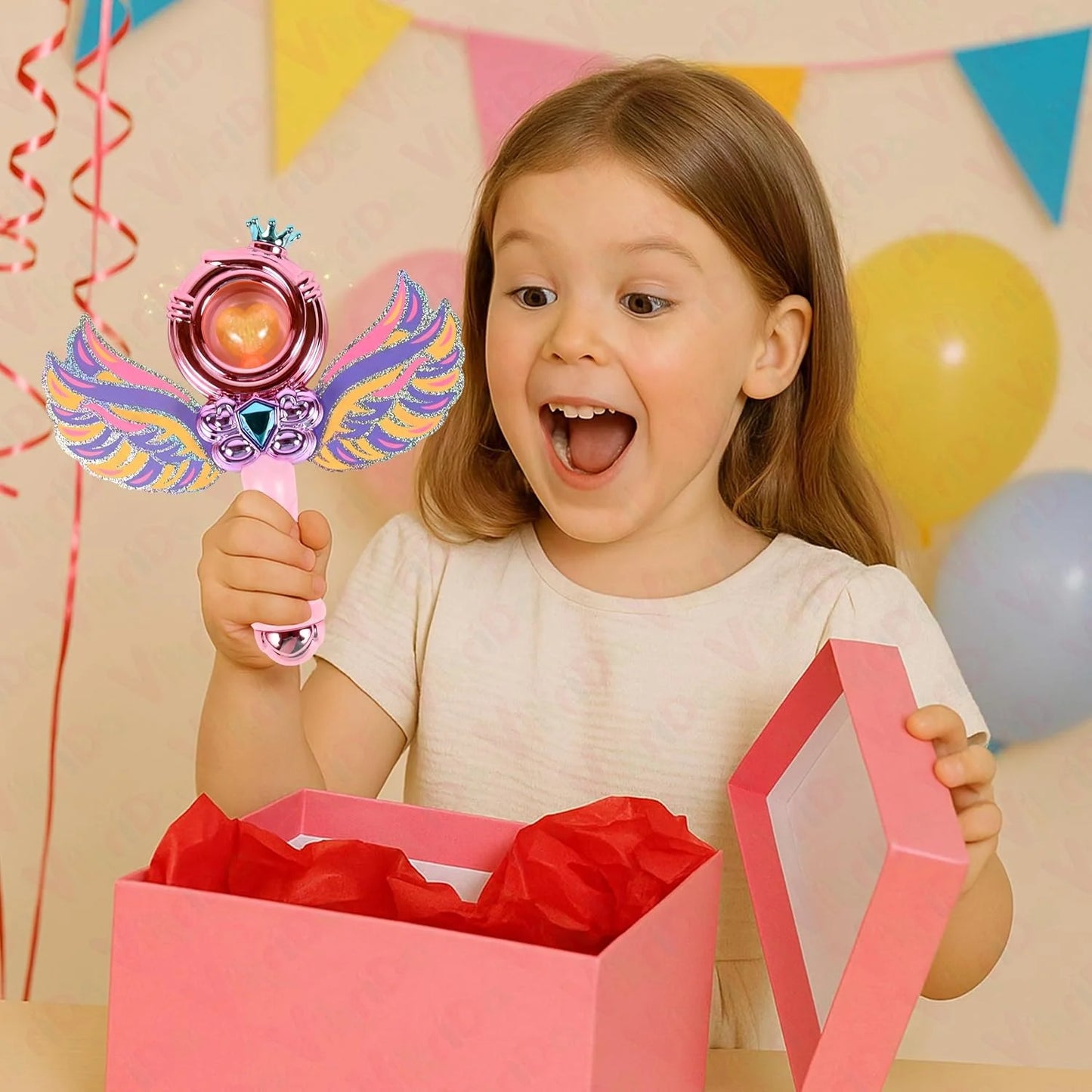 8898A Magical Light-Up Musical Wand for Girls with Flashing Lights & Sound – Birthday Gift for Kids