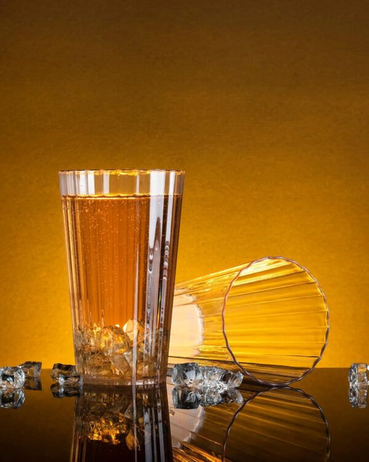 10334 Propel Line Design Plastic Water Glass Perfect for Home, Restaurants and Parties Set of 6 pcs