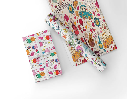 21159 Gift Wrapping Paper Sheet - Gift Paper - Gift Wrap Roll - Gift Cover Rapping Paper - Gift Wrapper - Gift Packing Material, Multicolor