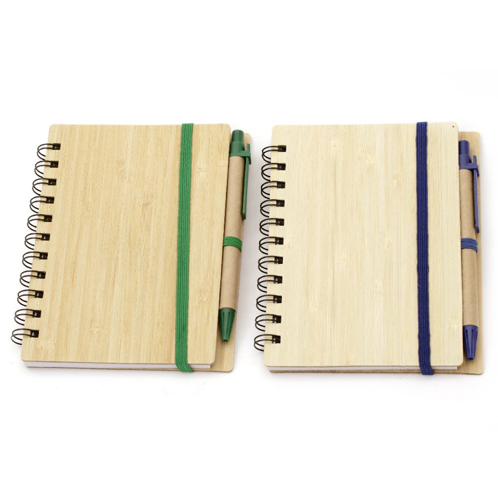 3291 THE SHOPPE Diary and Pen + Black Pen Free (15 Designs and Color Options) (Wooden, Multicolor)