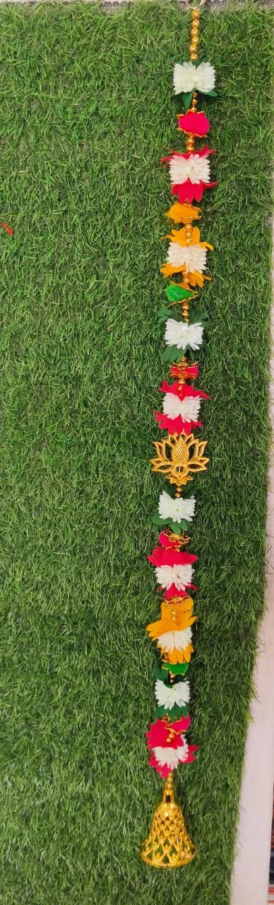 6032 ( 10 pcs ) Mogra Swastik Hanging Latkan 3 ft .