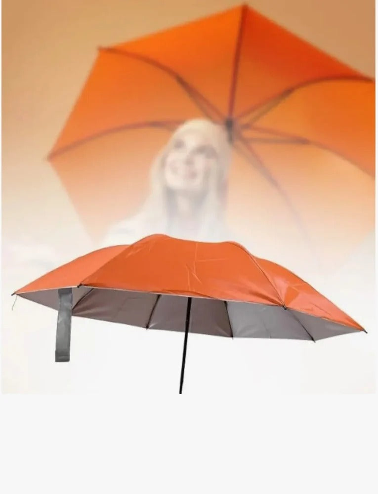 10595  Playful Carrot Shaped Compact Folding Umbrella For Protection From Rain And Sun