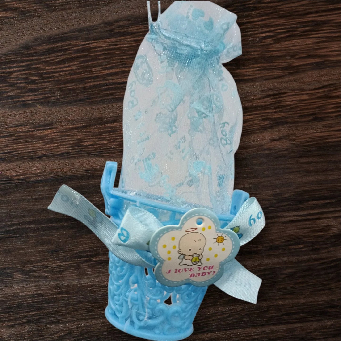 20050 {12 Pcs} Baby Shower Candy Bags Candy Favors Bags Blue Bag