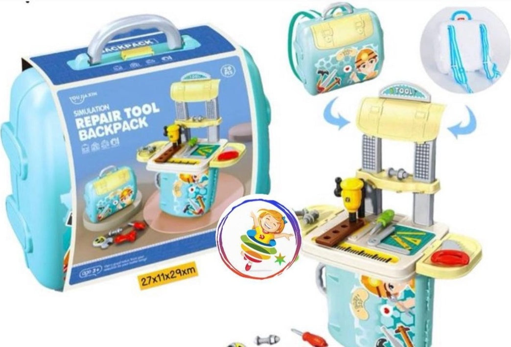 129A Play Variable Assembly Backpack Kids Small Bag Tools Set Toy