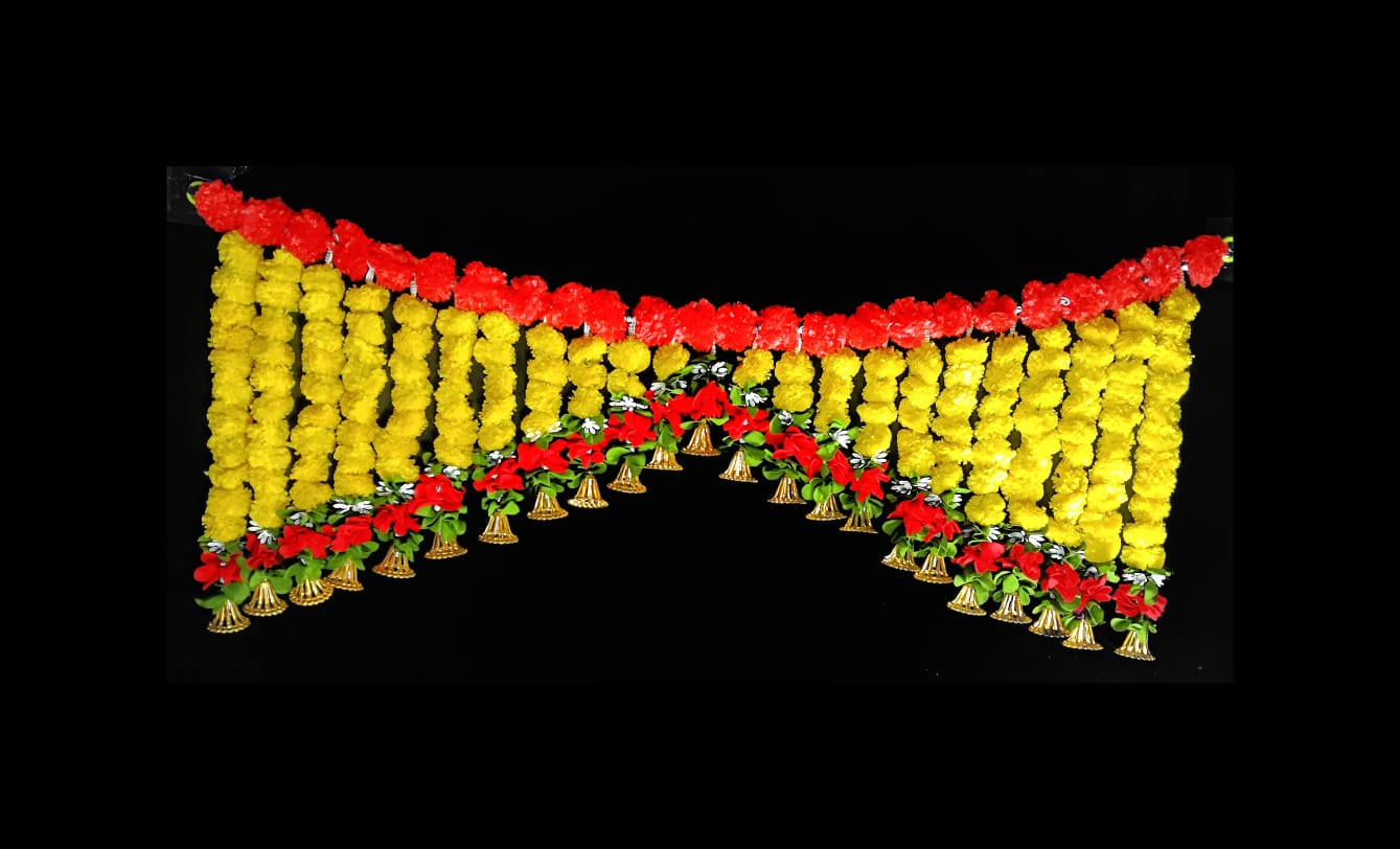 11149 Toran For Main Door Latest Home Decoration Entrance Hanging Handmade Bandarwal Gift Item {3 Feet}