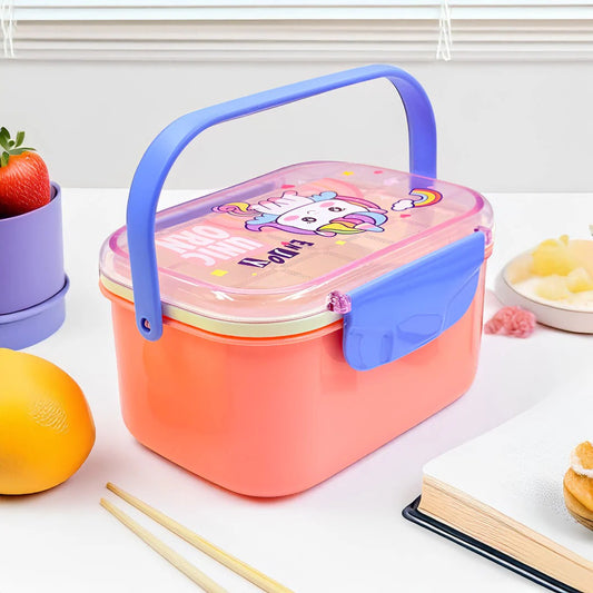 2572 Customized Big Lunch Box with Unicorn/Dragon Design {Random Design}