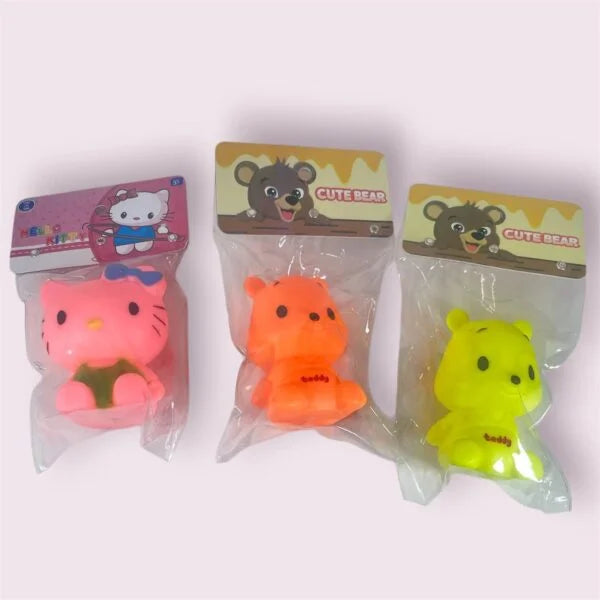 11100 Water Bath Tub Chu Chu Sound Animal Shape Squeeze Toy for Kids {Random Caracter}