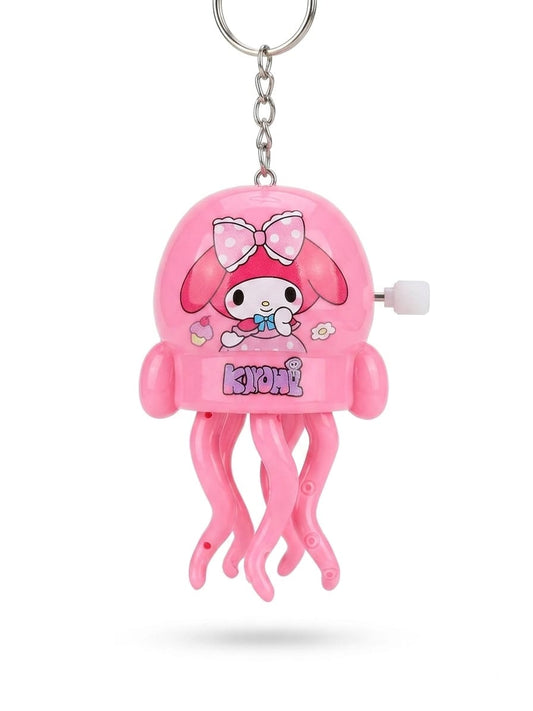 21049 Cute Cartoon Wind-Up Keychain Toy Random character (Multicolour)
