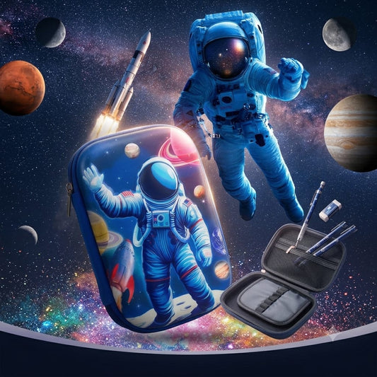 GBT-65104  3D Astronaut Pencil Box for Kids | EVA Hard Case Pencil Pouch | Random Design