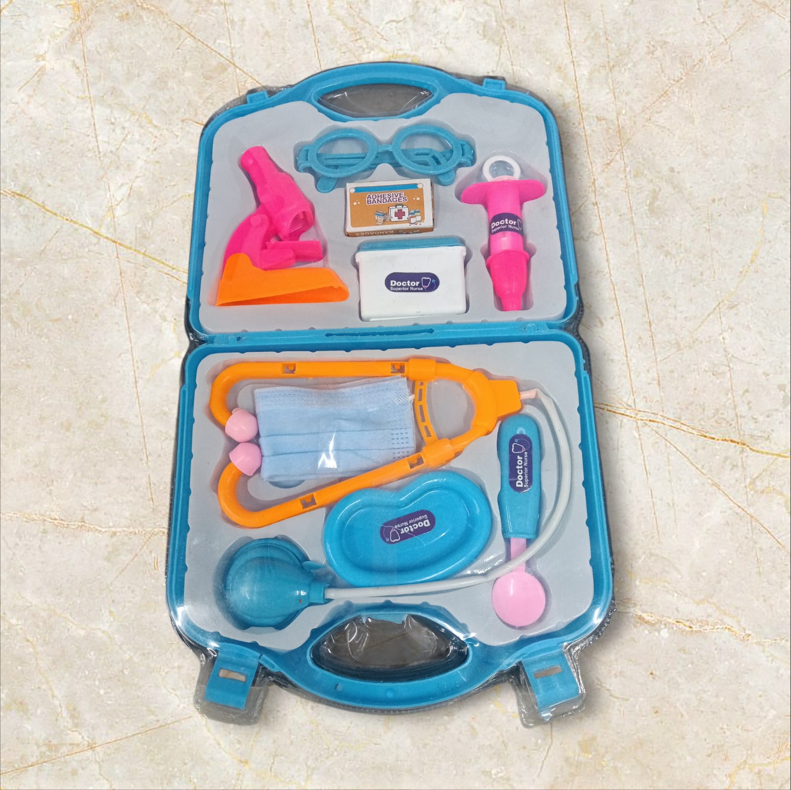 9797 Plastic docter Set Pretend Play / 10 pcs Equipment / Kids Will Love Imaginary Play Set {Random Color}
