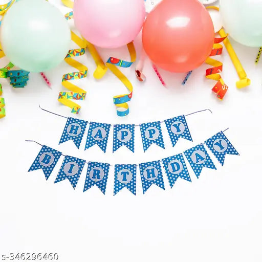 3031 (10pcs) happy birthday polka peapr banner