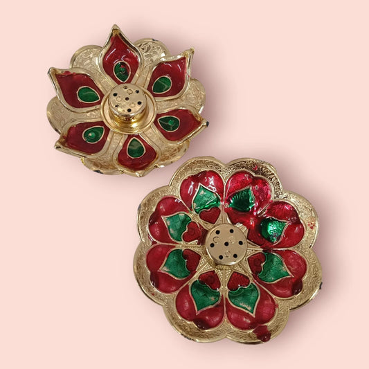 11350 Flower Design Agarbatti Stand Incense Holder for Festive Decorations {Random Design}