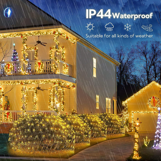 YGD-43  LED Net Mesh String Lights, 9.8Ft X 6.6Ft, 192 LEDs, 8 Modes Diwali Decor with Diwali Lights for Home Decoration! LED Diwali Light, LED Lights for Home Decoration