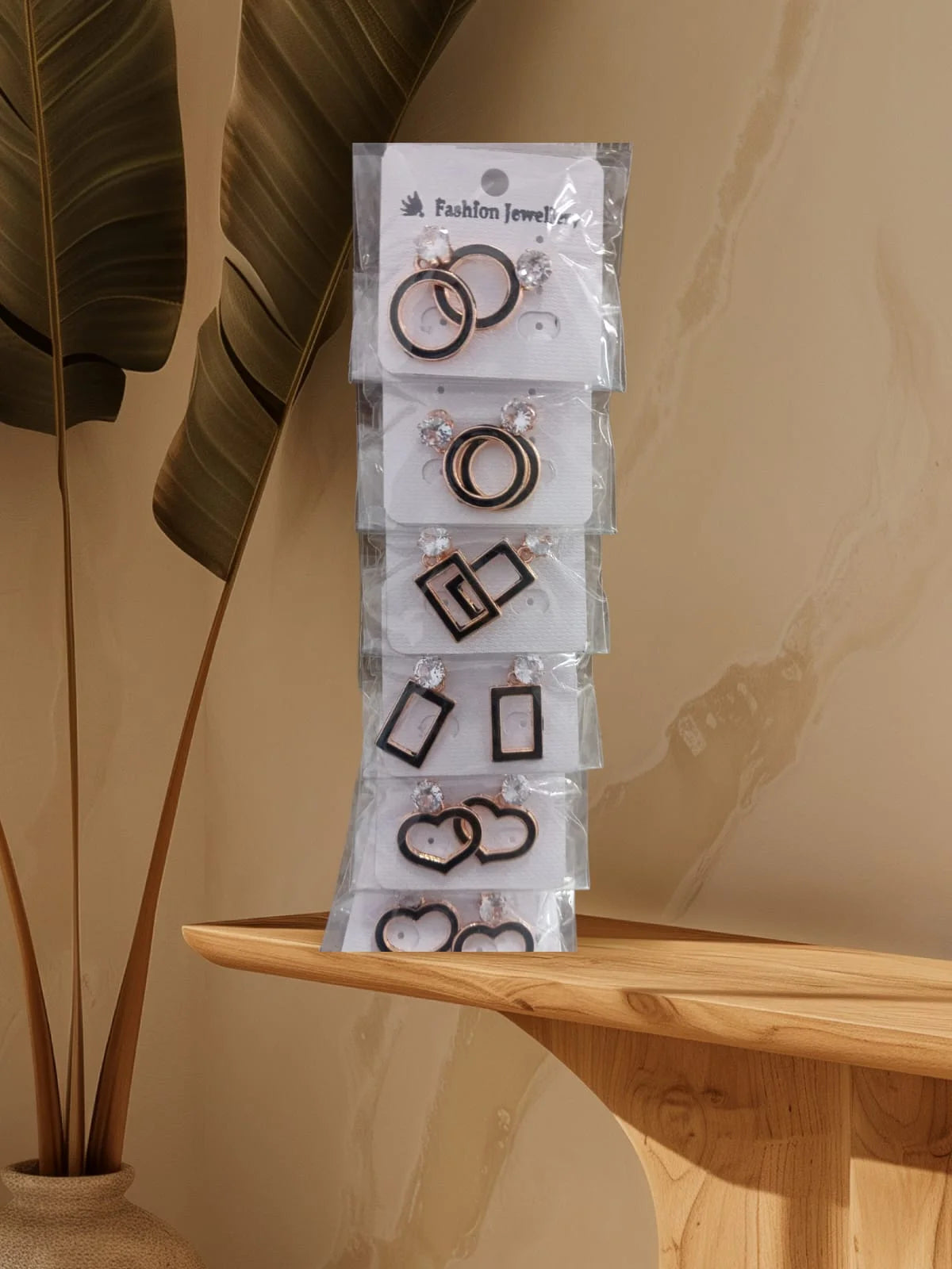 ER1158 {12 Pair} Stone Geometric Earrings For Women Random Design