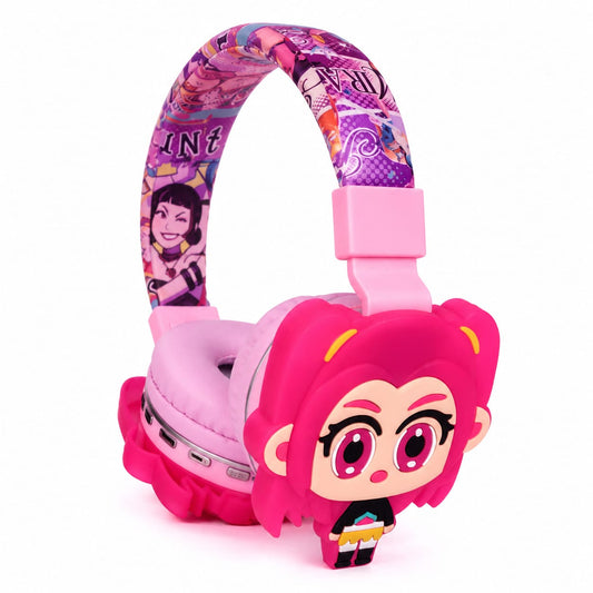 AH-706V K-Pop Rumi Mira Zoey Wireless Cartoon Headset Cute Anime Earphone HiFi Sound Stereo Headphone for Children Kids Birthday Gift