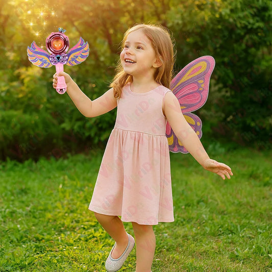 8898A Magical Light-Up Musical Wand for Girls with Flashing Lights & Sound – Birthday Gift for Kids