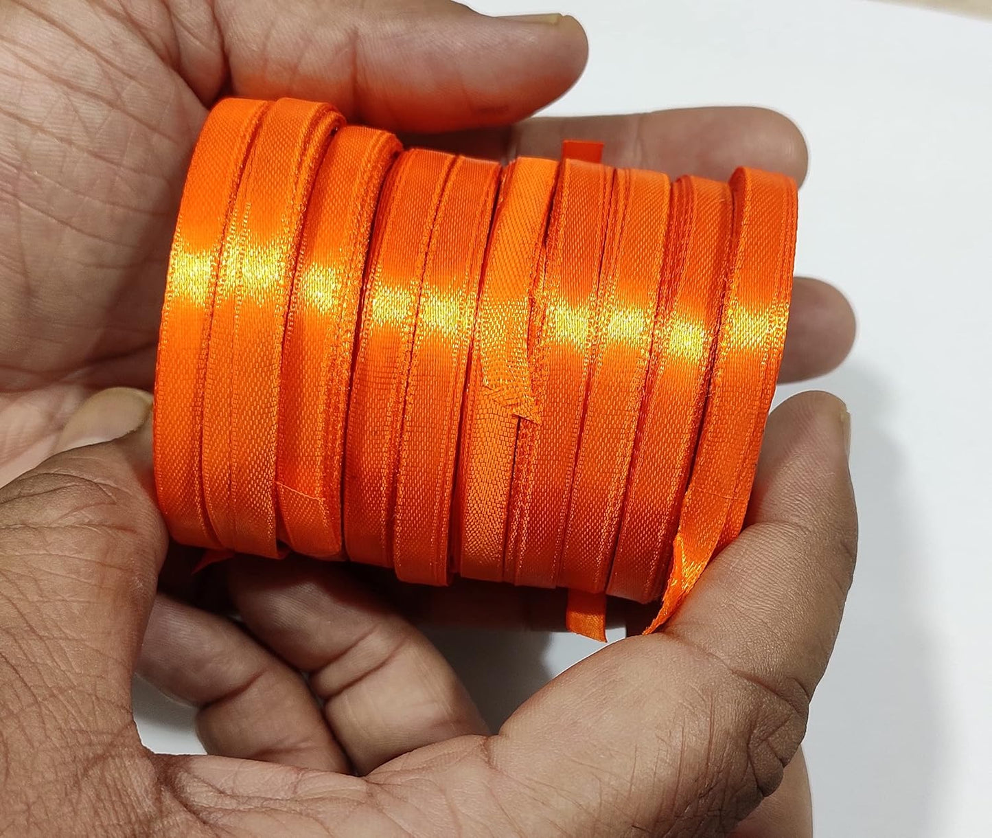 4652 ( 5 pcs ) 1 inch Orange Satten Ribbon