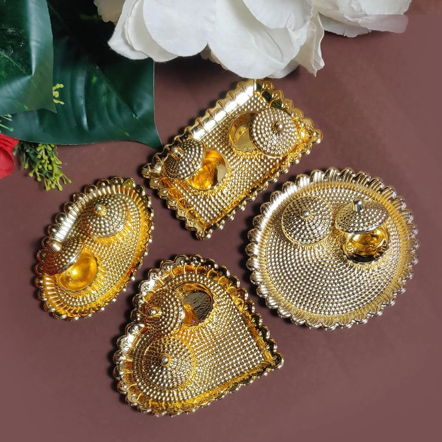 10123 Haldi kumkum holder {Random Desugn}