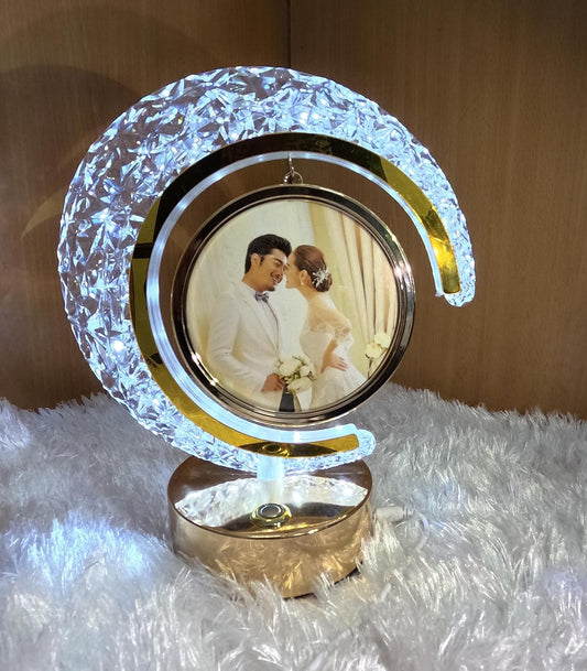 20120 LED Crystal Moon LAMP Photo Frame for Anniversary, BIRTHADY and Special Occasions.