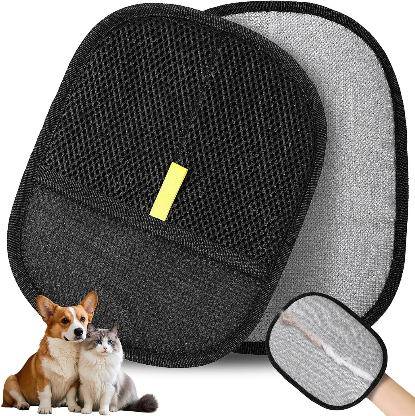 20768 Hair Removal Gloves for Cats Dogs Reusable Pet Hair Remover Tool Mitt for Clothing Furniture Couch Carpets and Car Seats