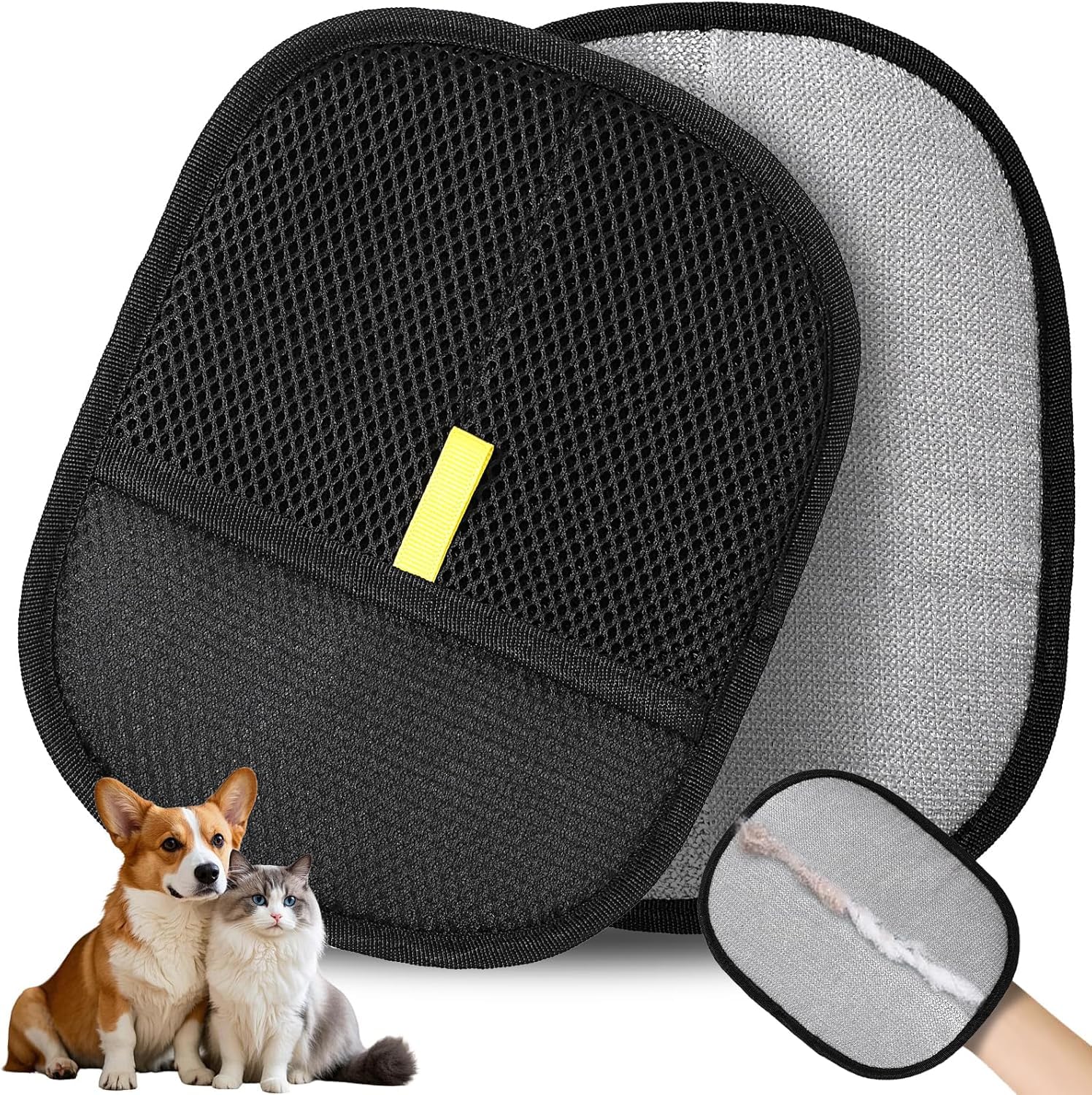 20768 Hair Removal Gloves for Cats Dogs Reusable Pet Hair Remover Tool Mitt for Clothing Furniture Couch Carpets and Car Seats
