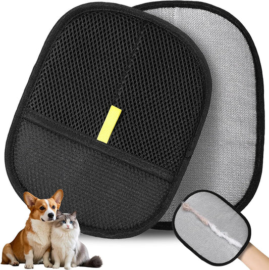 20768 Hair Removal Gloves for Cats Dogs Reusable Pet Hair Remover Tool Mitt for Clothing Furniture Couch Carpets and Car Seats