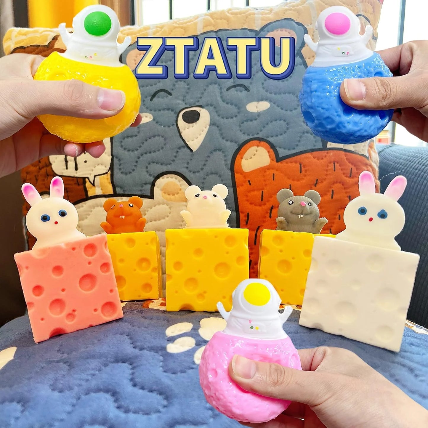 11152 Astronaut Stress Balls for Kids Squishy Fidget Toys Pop It Squeeze Ball, Stress Relief Toys Adults, Party Favors Gifts for Kids {Mukticolour}