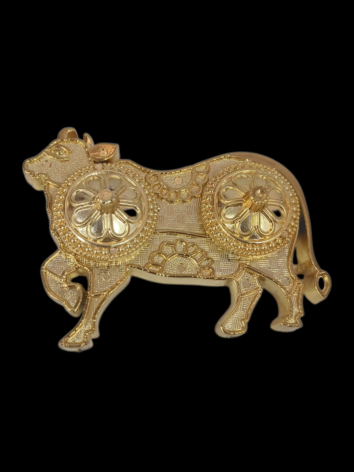 11359 Haldi Kumkum Golden Cow Holder for Festival items