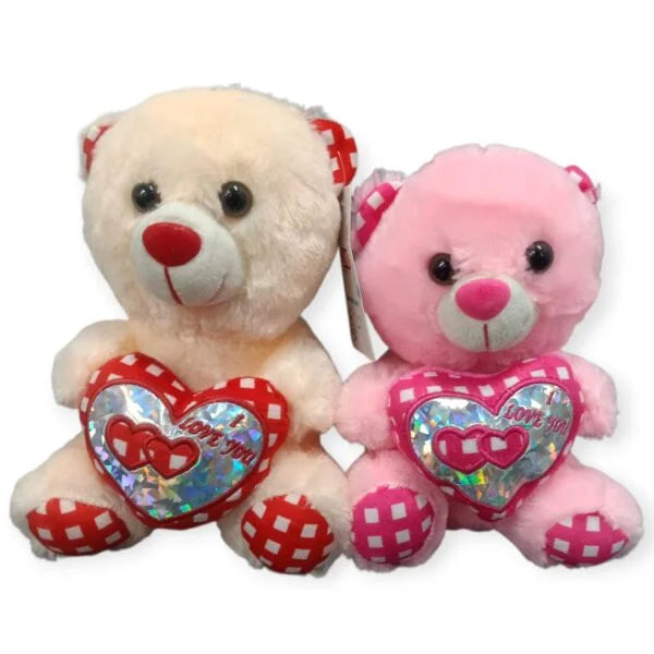 20086 Lovely Teddy Bear Sitting With Heart 21 Cm {Multicolour}