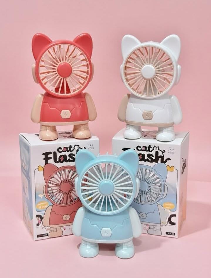 779-260 Cute Portable Rechargeable Mini Robot USB Hand Fan {Multicolor}