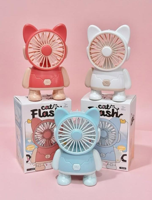 779-260 Cute Portable Rechargeable Mini Robot USB Hand Fan {Multicolor}