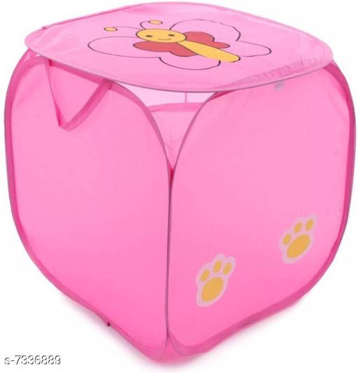 20562 Cartoon Print Foldable Laundry Organizer, Laundry Basket, Toys Organiser (Multicolor)