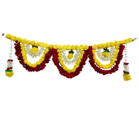 5016 Door Pom + Cotton Toran 3 Feet Reusable