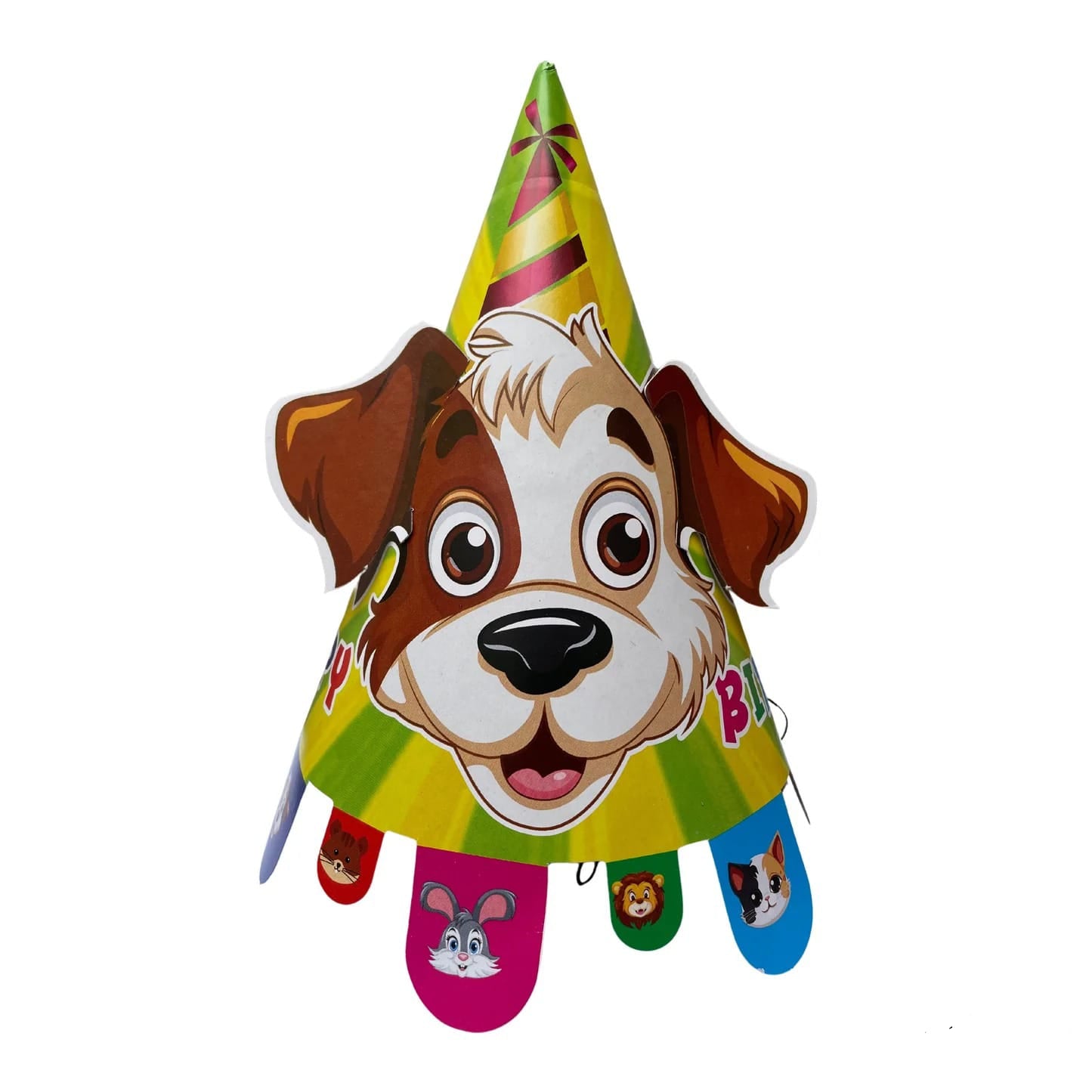 20682 Animal Theme Pop-Out Ears Birthday Party Caps Pack of 6 – Fun and Durable Caps for Kids’ Celebrations, for All Ages