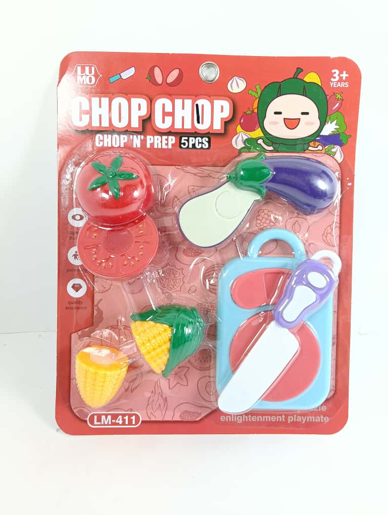 LM-411 Realistic Sliceable Fruit and Vegetable Cutting Kitchen Toy Set