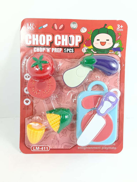 LM-411 Realistic Sliceable Fruit and Vegetable Cutting Kitchen Toy Set