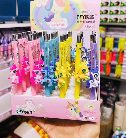 10471 {Pack of 6} Unicorn Pencil with Earaser for Kids