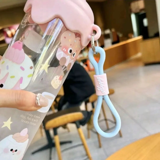 20595 Ice Cream Dessert Stylish Water Bottle 600 ml {Random Color}