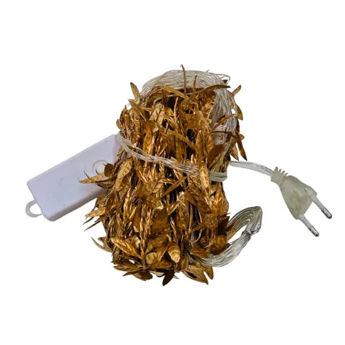 20695 Golden Leaves Garland Curtain Lights | Warm White | Diwali Decoration