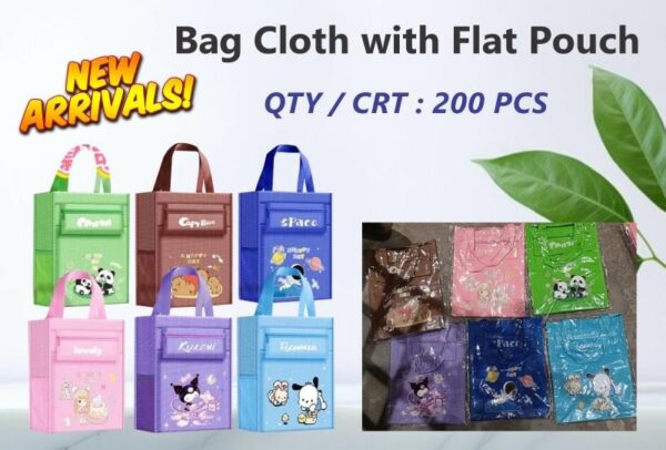 11306 Cartoon Printed bag for Girls and Boys {Multicolor} Size 33*28*12