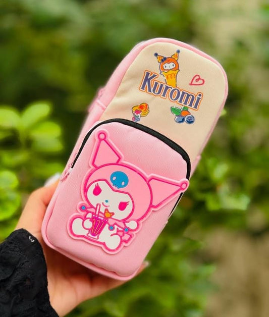 188961 Kuromi Cartoon Art Canvas Pencil Box {Random Color}