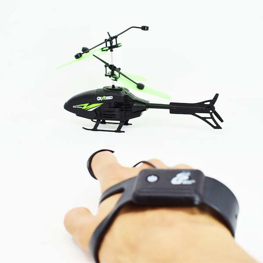 20588 Remote Controlled Helicopter With Unbreakable Blades, Hand Sensor Heli Watch