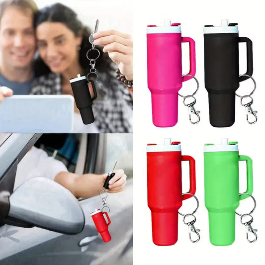 20180 Mini Tumbler Keychain for Stanley Cup, Cute Chapstick holder Charms for Women Girl Purse Handbag Backpack